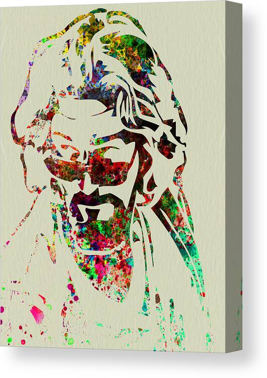 Big Lebowski Canvas Print featuring the painting Dude by Naxart Studio