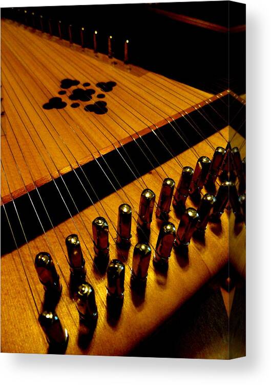 Music Canvas Print featuring the photograph Dulcimer by Mary Beth Landis