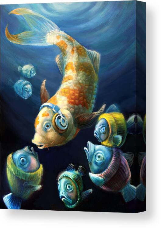 Easy Listening Streaker Fish Among The Sweater Fish Canvas Print