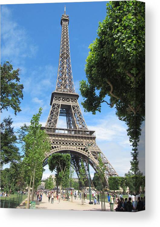 Tower Canvas Print featuring the photograph Eiffel Tower - 1 by Pema Hou