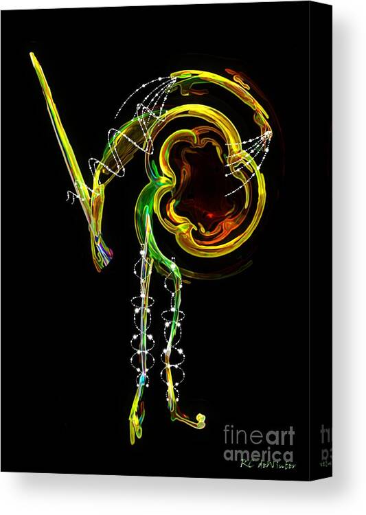 Matador Canvas Print featuring the digital art El Asesino en Su Traje de Luces by RC DeWinter