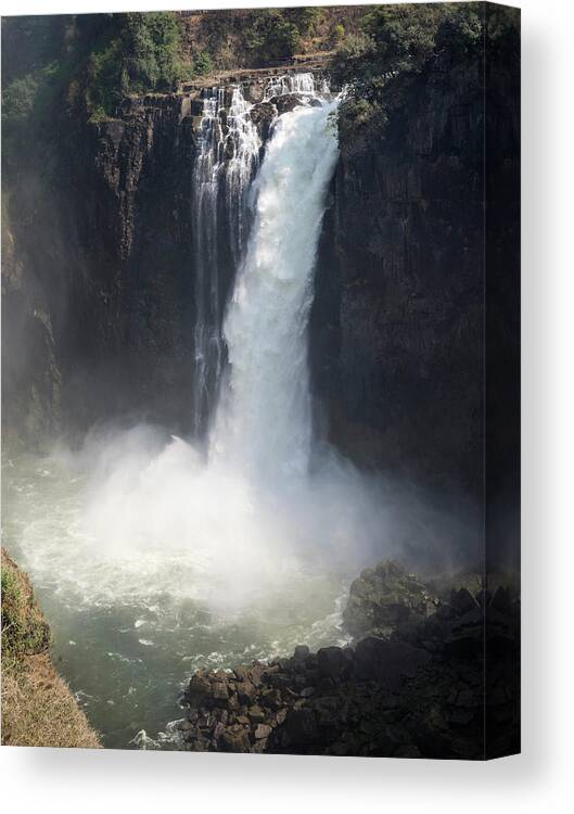 Photography Canvas Print featuring the photograph Elevated View Of Waterfall, Horseshoe by Panoramic Images