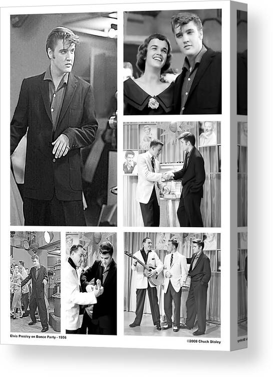 Elvis Canvas Print featuring the photograph Elvis Collage by Chuck Staley