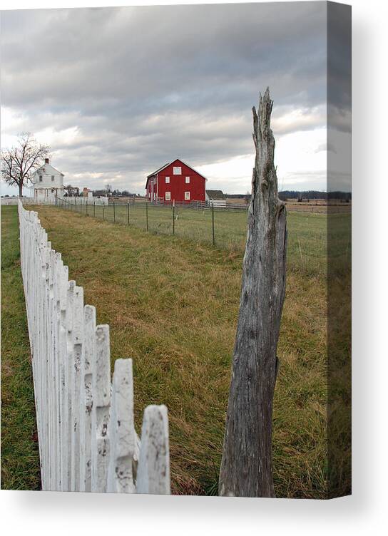 Gettysburg Canvas Print featuring the photograph Emmitsburg Rd by Jim Cook