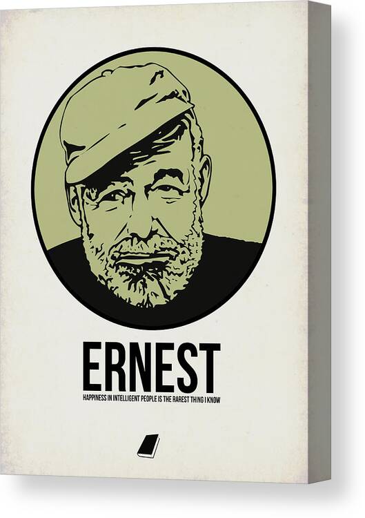 Author Canvas Print featuring the digital art Ernest Poster 2 by Naxart Studio