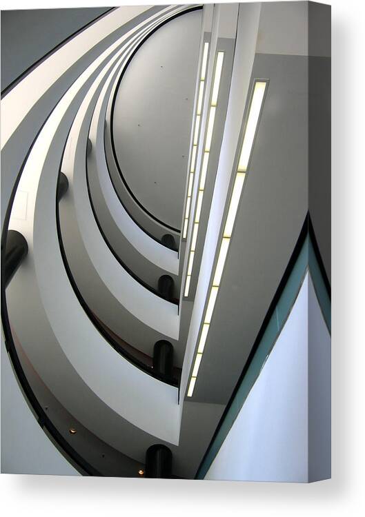 Interior Architecture Canvas Print featuring the photograph Escalate by Karol Blumenthal