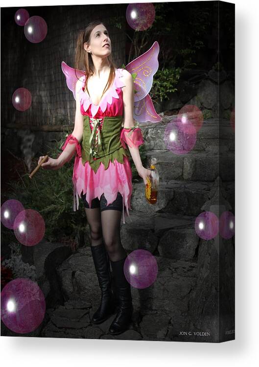 Fairy Canvas Print featuring the photograph Fairy Bubbles by Jon Volden