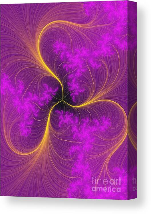 Fractal Canvas Print featuring the digital art Fancy Feathers by Sharon Woerner