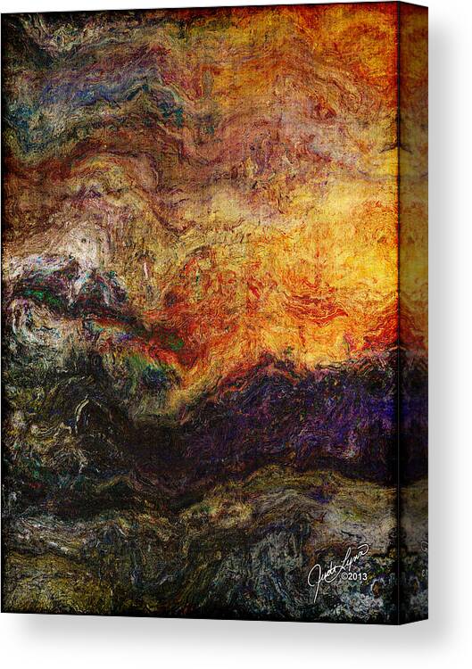 Red Canvas Print featuring the digital art Fantasy by Judi Lynn