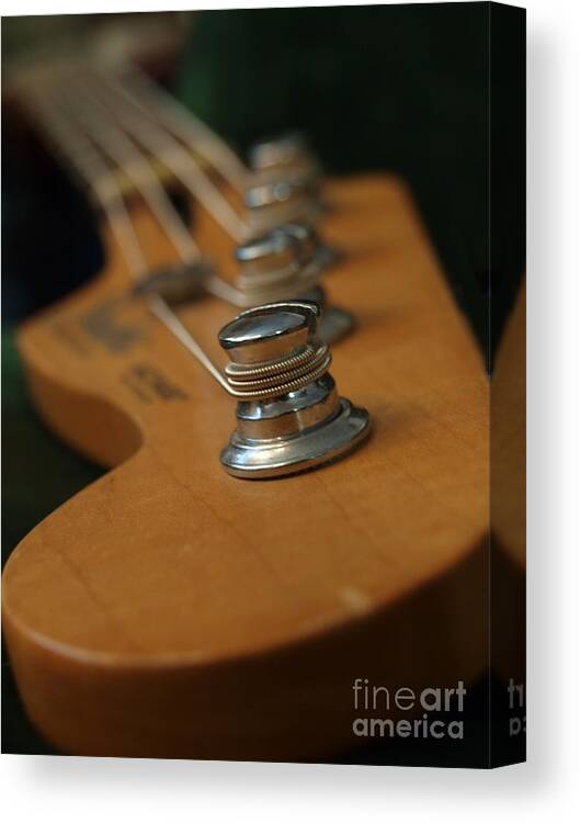 Fender Canvas Print featuring the photograph Fender Bass Guitar - 3 by Vivian Martin