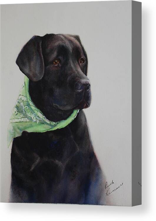 Dog Canvas Print featuring the painting Finnegan by Ruth Kamenev