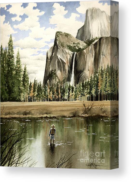 Yosemite Canvas Print featuring the painting Flyin Yosemite by David Rogers