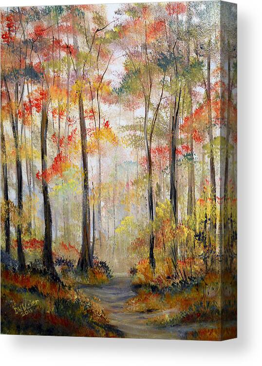 Forest Canvas Print featuring the painting Forest Path by Dorothy Maier