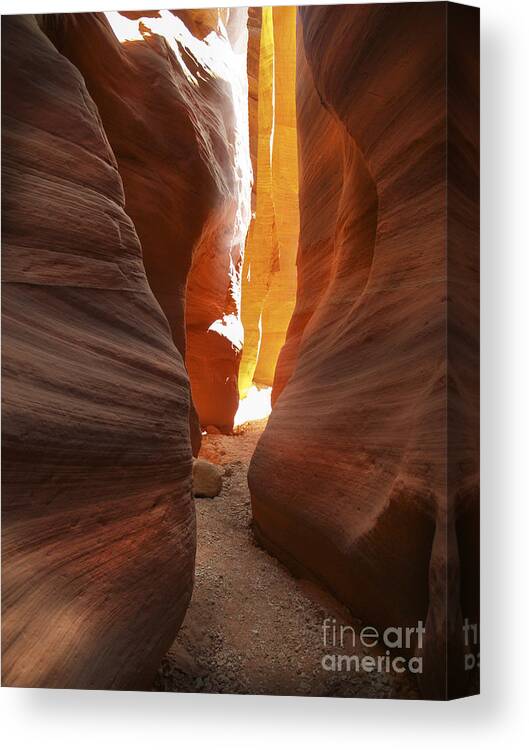 Slot Canyons Canvas Print featuring the digital art From above always by Angelika Drake