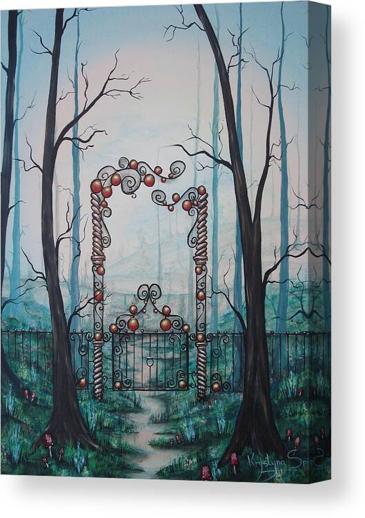 Forest Canvas Print featuring the painting Gate Of Dreams by Krystyna Spink