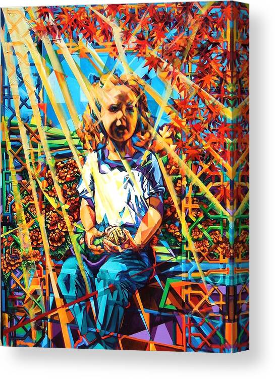 Young Canvas Print featuring the painting Gates to the Garden by Greg Skrtic