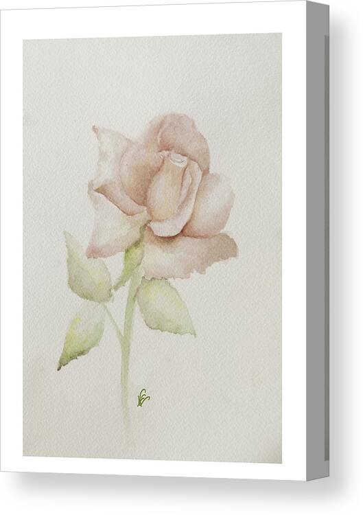 Flower Canvas Print featuring the painting Gentle Grace by Nancy Edwards