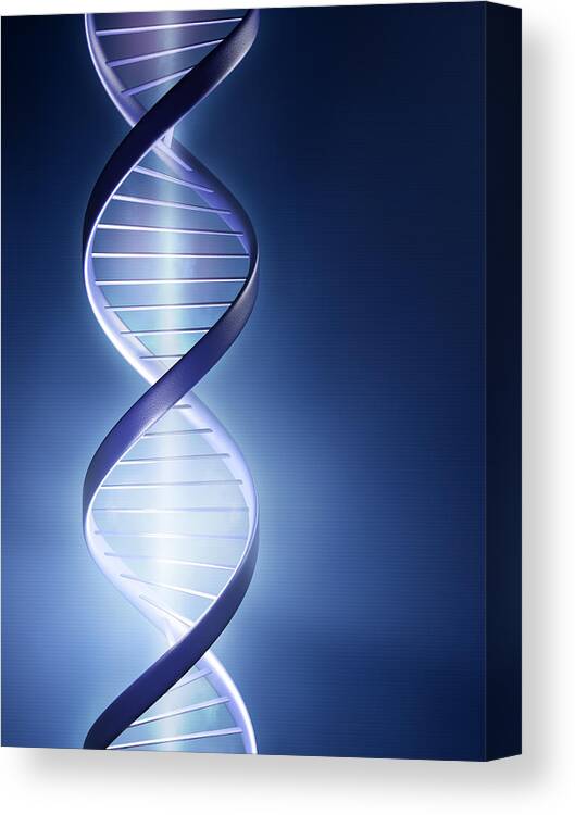 Dna Canvas Print featuring the photograph DNA Technology by Johan Swanepoel