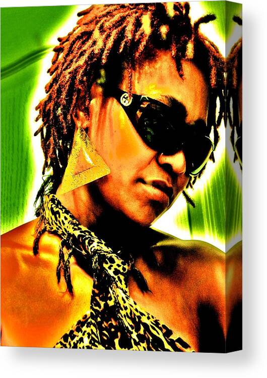 Portrait Canvas Print featuring the photograph Golden Girl by Cleaster Cotton