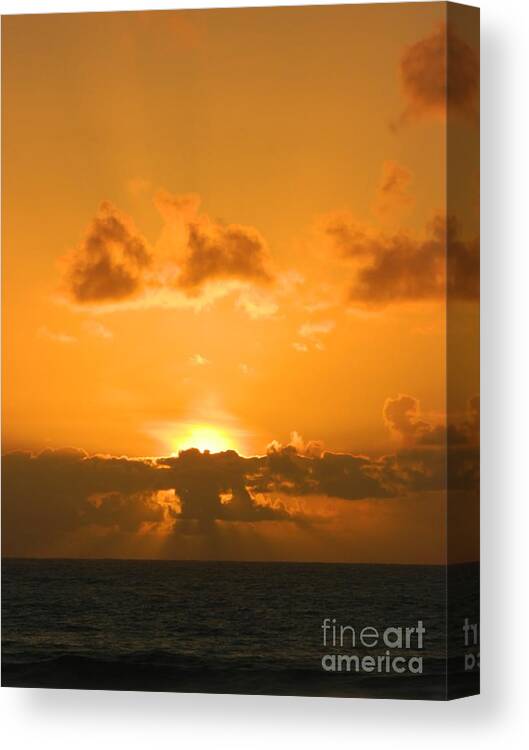 Sunset Canvas Print featuring the photograph Golden Sunset by Gallery Of Hope 