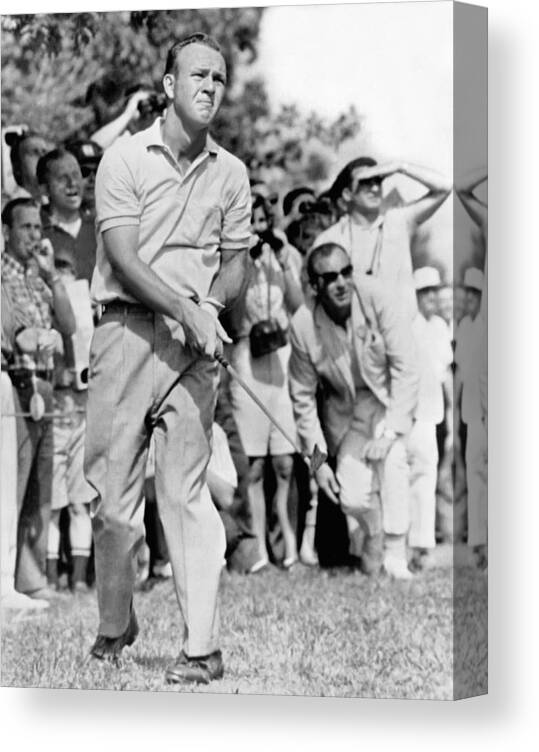 1960s Canvas Print featuring the photograph Golfer Arnold Palmer by Underwood Archives