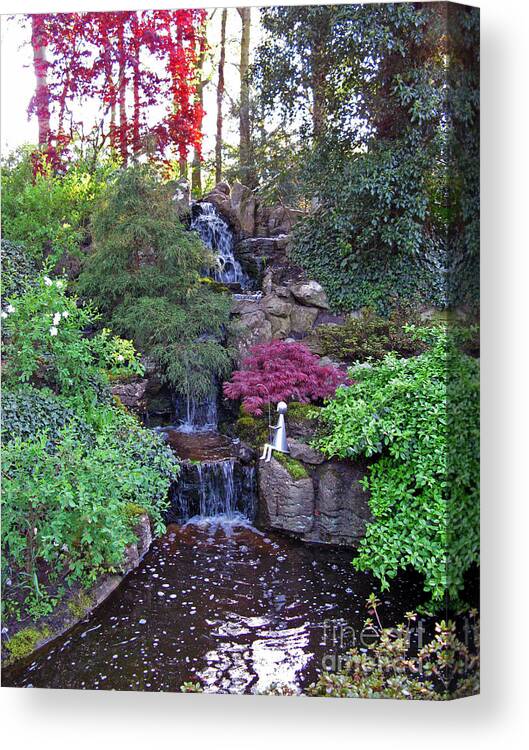 Gone Fishing Canvas Print featuring the photograph Gone Fishing. Keukenhof Gardens. Holland by Ausra Huntington nee Paulauskaite