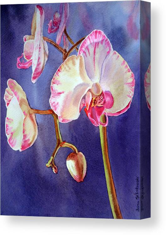Purple Canvas Print featuring the painting Gorgeous Orchid by Irina Sztukowski