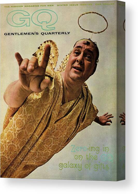 Actor Canvas Print featuring the photograph Gq Cover Of Actor Zero Mostel In An Angel Costume by Art Kane