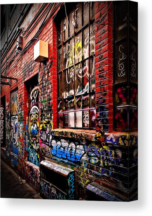 Graffiti Canvas Print featuring the photograph Graffiti Alley by James Howe
