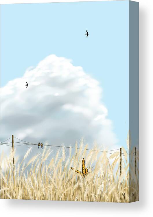 Digital Canvas Print featuring the painting Grano by Veronica Minozzi
