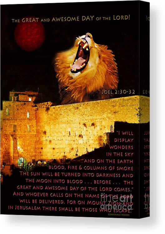 Lion Of Judah Prophetic Art Canvas Print featuring the photograph Great Awesome Day of the Lord by Constance Woods