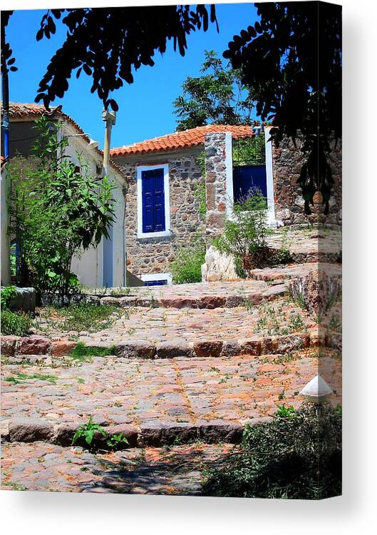 Greek Canvas Print featuring the photograph Greek Country House by Andreas Thust