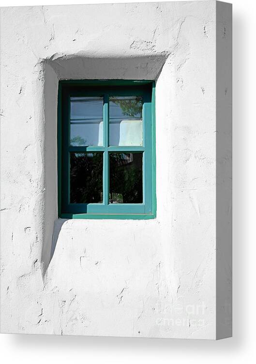 Architecture Canvas Print featuring the photograph Green Window by Kate McKenna