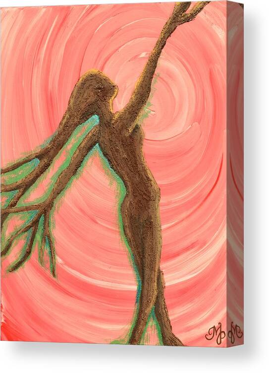 Tree Canvas Print featuring the painting Growing Pulse by Meganne Peck