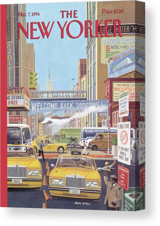 Have A Nice Day Canvas Print featuring the painting New Yorker March 7th, 1994 by Bruce McCall