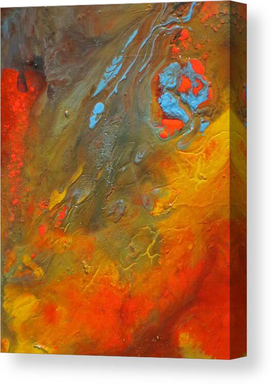 Abstract Canvas Print featuring the painting Haven by Soraya Silvestri
