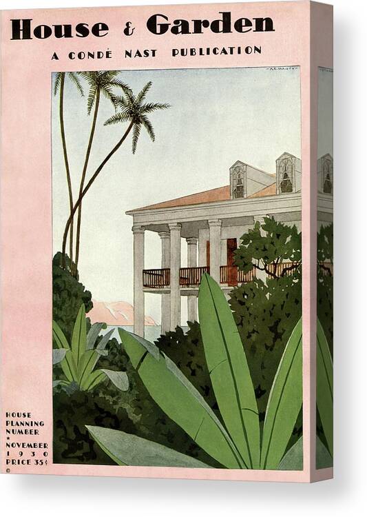 House & Garden Canvas Print featuring the photograph House & Garden Cover Illustration by Andre E. Marty