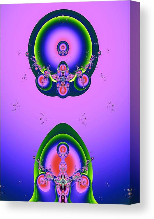 Abstract Canvas Print featuring the digital art Independence Day by Wendy J St Christopher