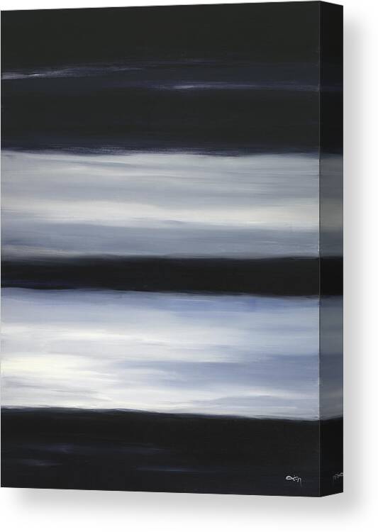 Abstract Canvas Print featuring the painting Indigo Blur I by Tamara Nelson