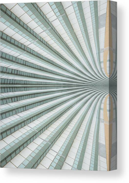 Steps Canvas Print featuring the photograph Infinite Stairway, Sideways Into by Olaser