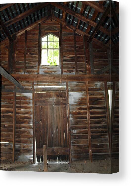 Cabins Canvas Print featuring the photograph Inside The Barn by Robert Margetts