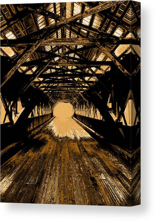 Sepia Canvas Print featuring the photograph Into the Void by Mike Greco