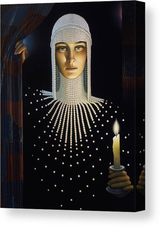Intrique Canvas Print featuring the painting Intrigue by Jane Whiting Chrzanoska