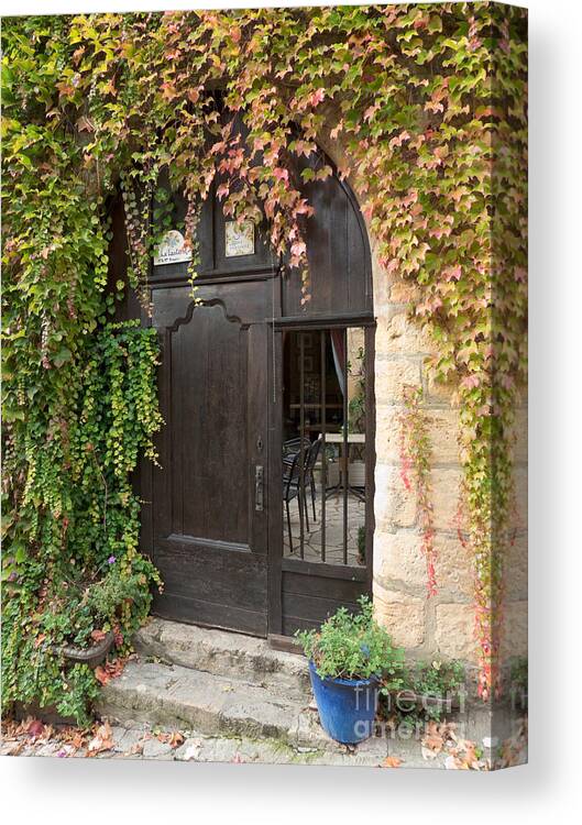 Door Canvas Print featuring the photograph Ivy Covered Doorway by Paul Topp