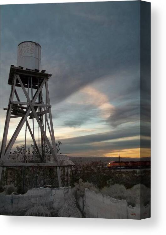 Watertower Canvas Print featuring the photograph Jesus Saves Watertower - Route 66 by Glenn McCarthy Art and Photography