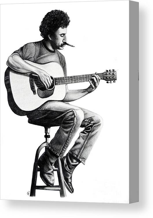 Drawing Canvas Print featuring the drawing Jim Croce by Danielle R T Haney