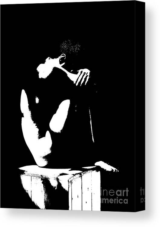 Figures Canvas Print featuring the photograph Just Me by Robert D McBain