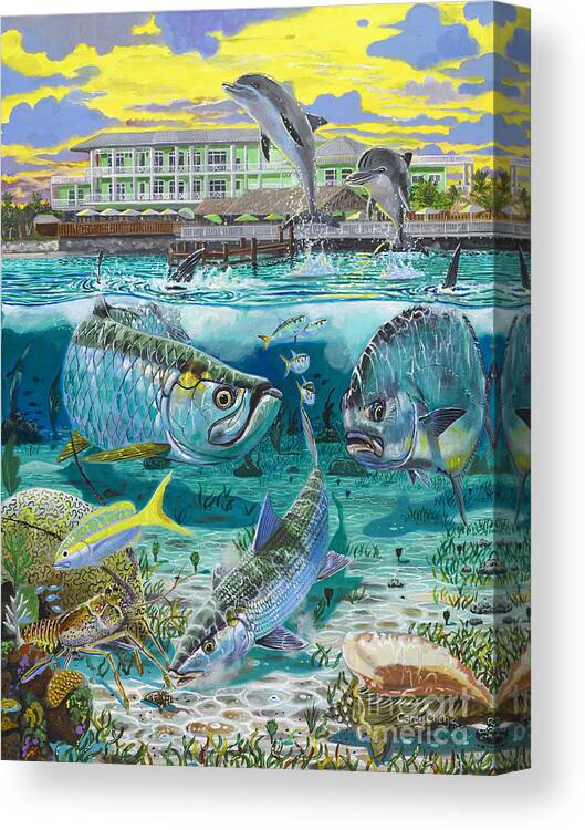 Grand Slam Canvas Print featuring the painting Key Largo grand slam by Carey Chen