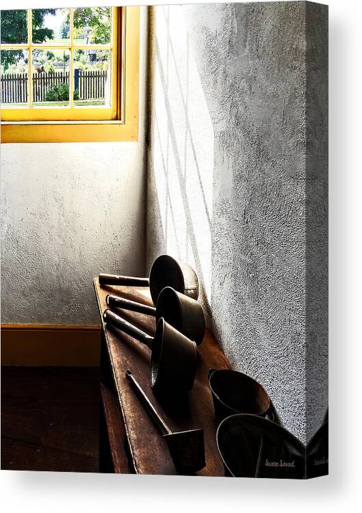 Ladles Canvas Print featuring the photograph Ladles on Bench by Susan Savad