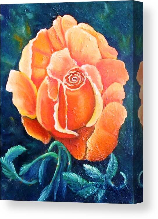 Rose Canvas Print featuring the painting Lady in Waiting by Carol Allen Anfinsen